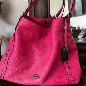 Coach, Hot pink with floral detail